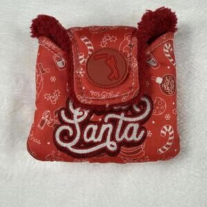 Bogey Bros Golf Co Christmas Bad Santa Mallet Putter Cover Red Magnetic Clasp